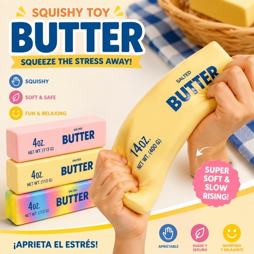 Pack squishy toy butter - 3,