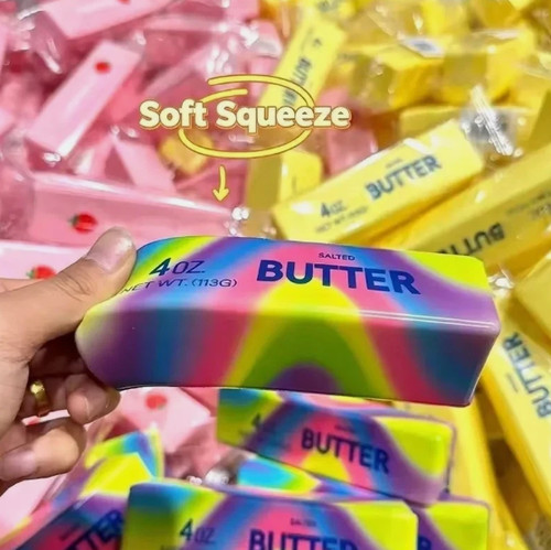 Rainbow squishy butter - rainbow, sensory