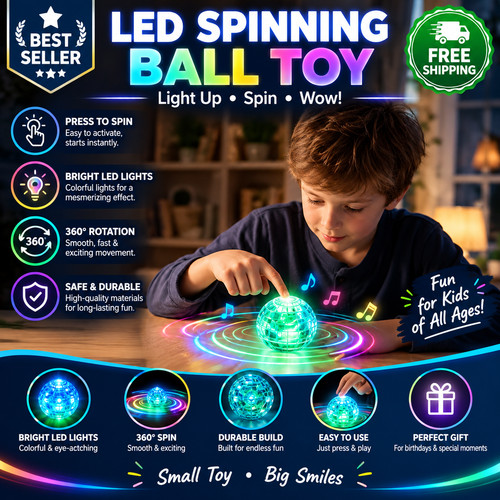 Led magic press spin fidget - magic,