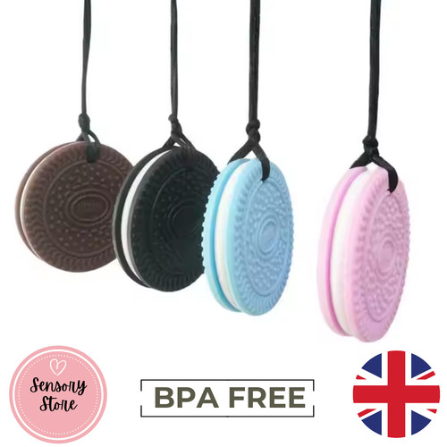 Cookie chew necklace sensory - cookie,