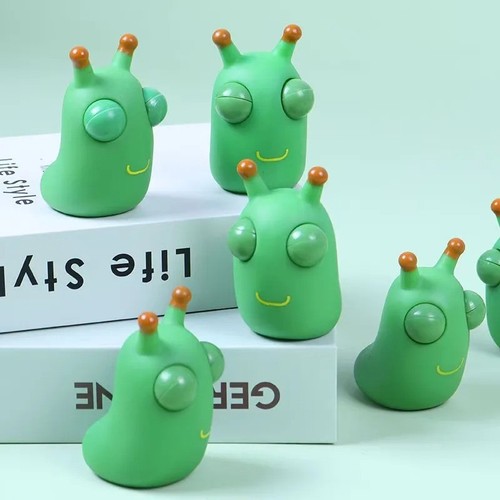 3pcs green worm - squeeze, toy