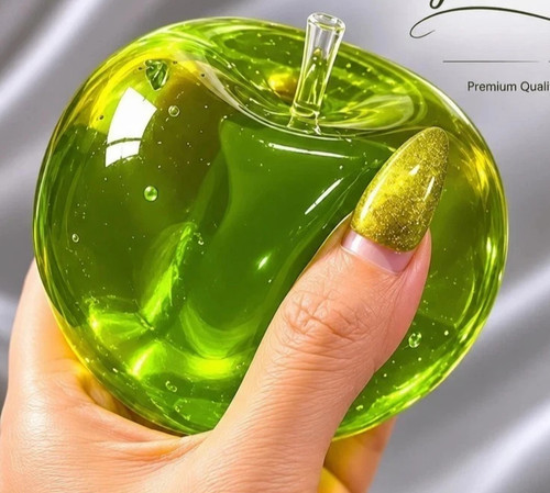 Green apple squishy stress - green,