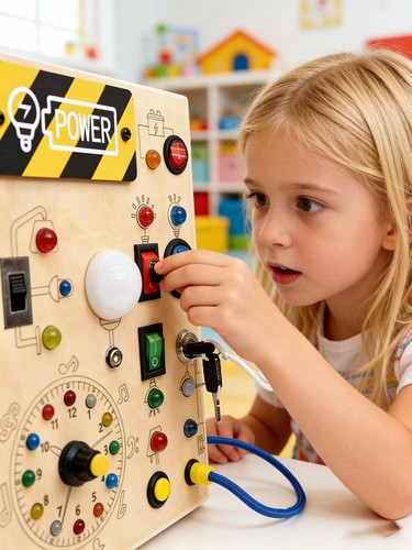 Montessori wooden busy board - busy,
