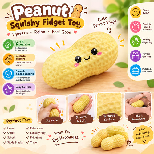 Peanut stress ball crunchy - peanut,