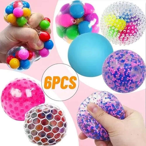 6pcs mini squishy stress - mini, balls