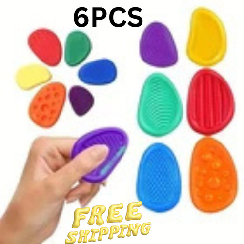 6pcs textured sensory worry - textured,