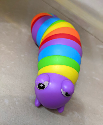 Rainbow segmented bendy fidget - bendy,